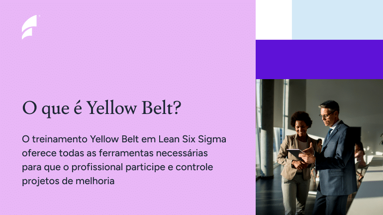 imagem explicando o que é o yellow belt com a imagem de um homem e uma mulher conversando