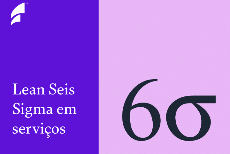 imagem de capa com o título "lean seis sigma em serviços" e o símbolo do lean six sigma