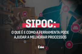 imagem em blurr com um homem atrás somente o tronco aparecendo e o texto grifado em destaque SIPOC