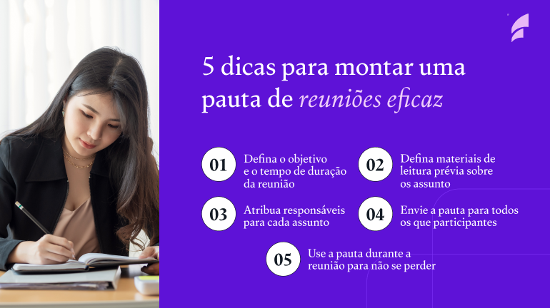 5 dicas para montar uma pauta de reunião eficaz