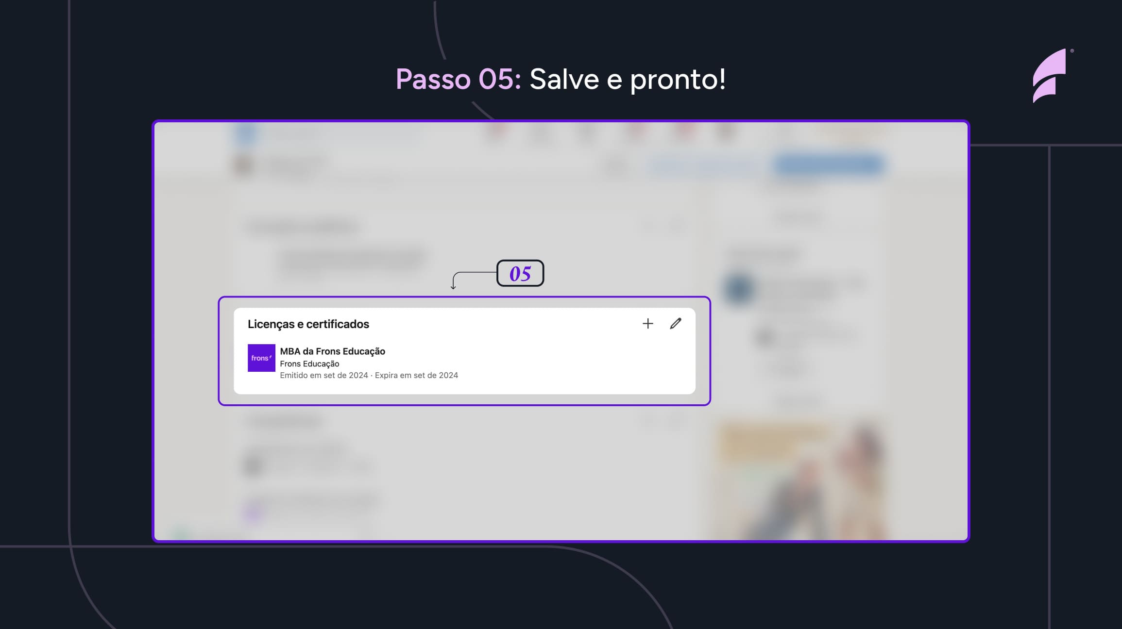 Passo 05: Salve e pronto!