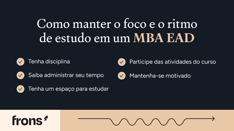 Como manter o foco e o ritmo de estudo em um MBA EAD