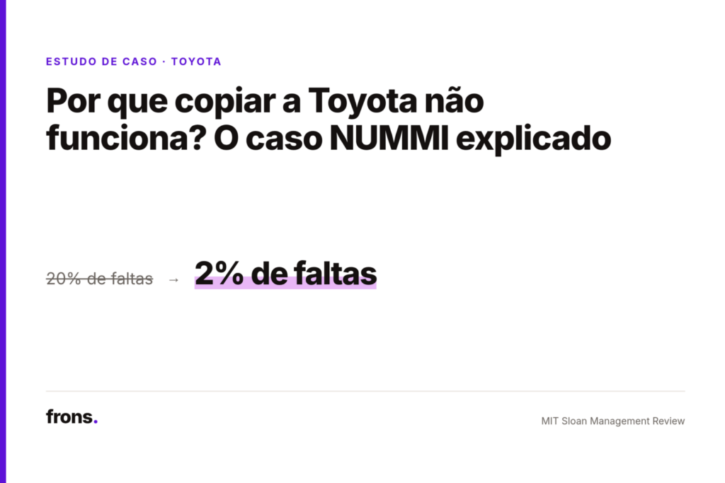 Capa: Por que copiar a Toyota não funciona? O caso NUMMI explicado