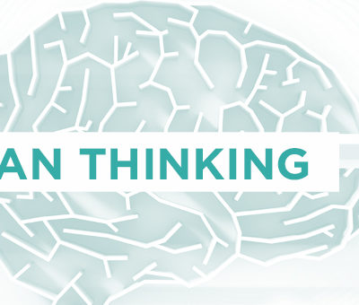 banner curso lean thinking mostrando um cérebro em destaque verde