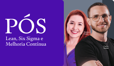 banner de divulgação da pós-graduação com a imagem dos professores Carlos Sander e Valeska Petek